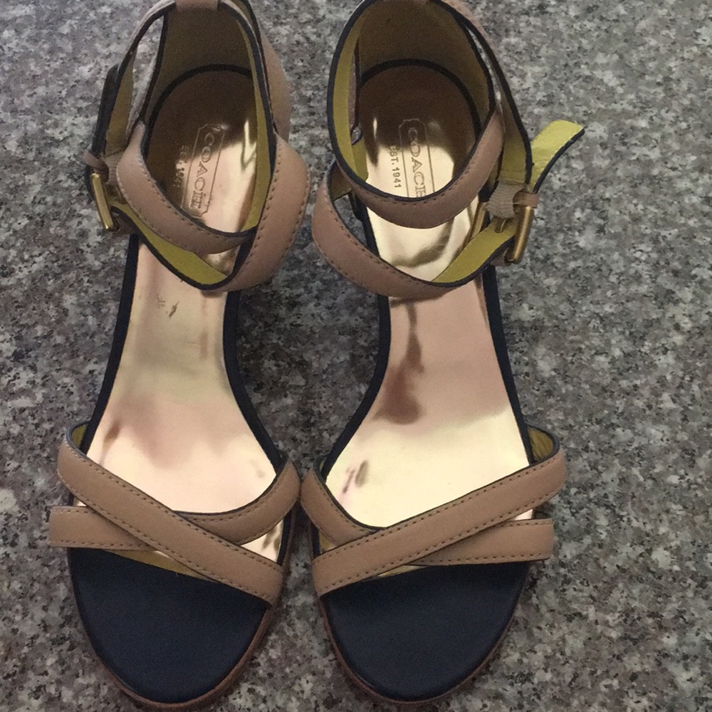 Coach dress wedge sandals!